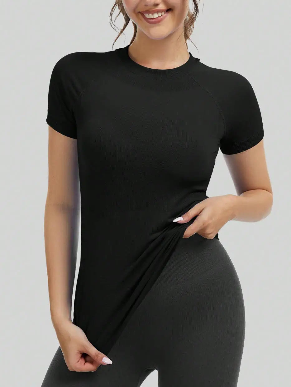 Seamless Workout Shirts for Women — Soft Yoga Gym Top
