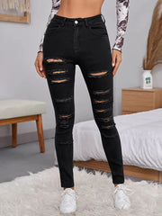 Full-length slim pencil pants for women, breathable fit