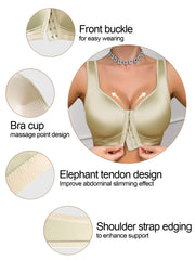 Full-cup coverage sports bra with smooth seamless lines