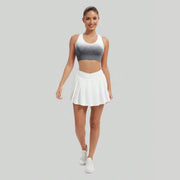 Seamless spandex and nylon blend sports bra