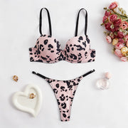 Maanga open-cup lace bodysuit and bra set with see-through embroidery and bow accent