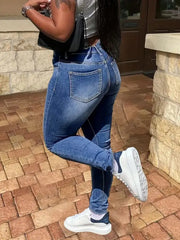 Vintage-inspired ripped skinny jeans for everyday casual wear