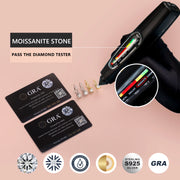 Maanga Moissanite Earrings featuring secure leverback closure