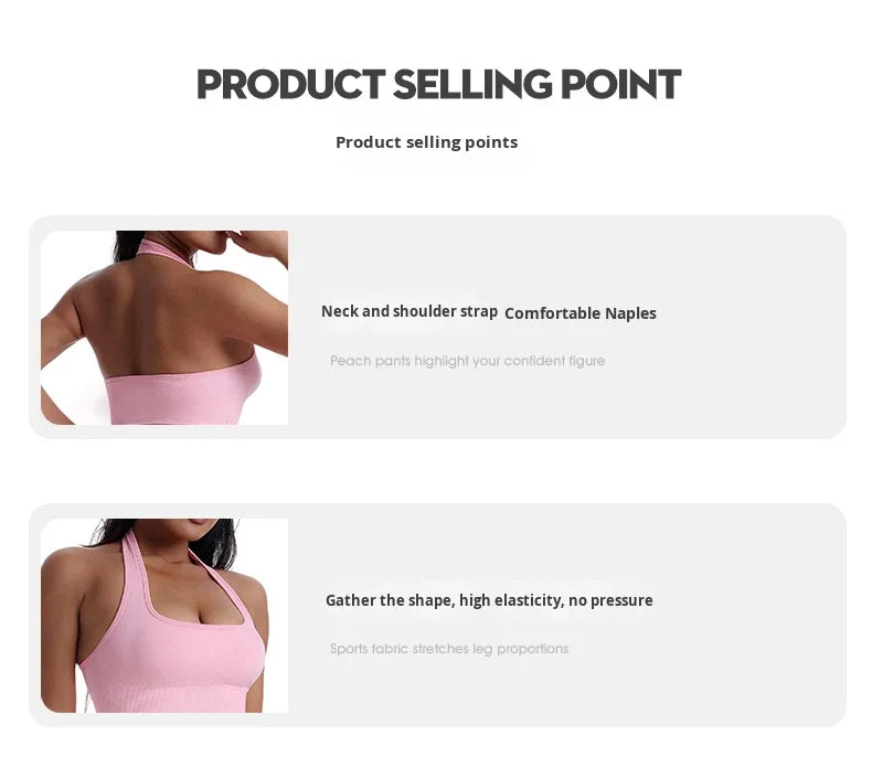 Women Seamless Breathable High Support Yoga Sports Bra for Removable Pads Push-Up