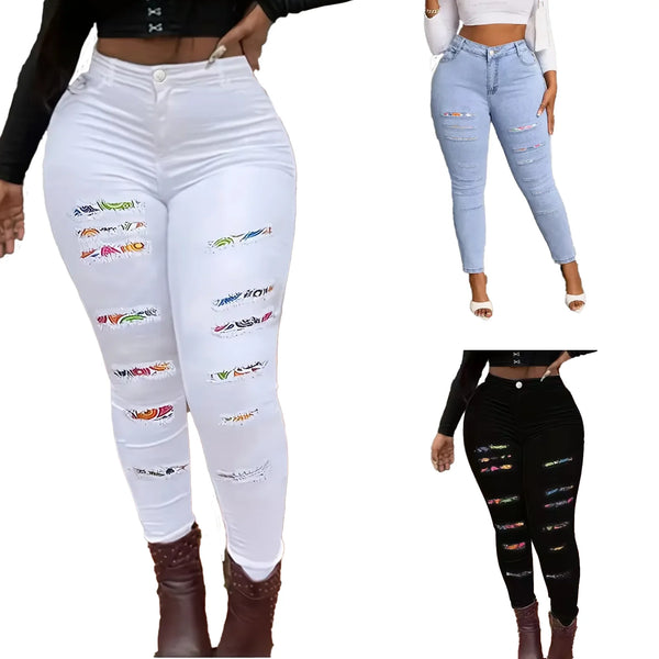 Black Jeans High Waist Skinny Stretch Denim – Plus Size