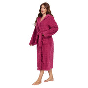 Lightweight flannel fleece robe for spa nights and lounging