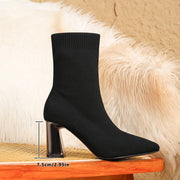 Maanga knit sock boots with soft microfiber lining