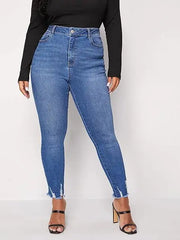High-waist stretch denim skinny jeans for everyday wear