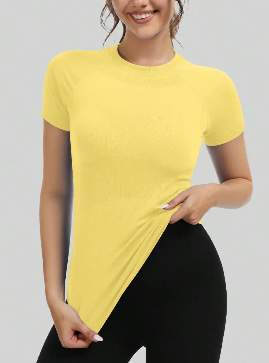Seamless Workout Shirts for Women — Soft Yoga Gym Top