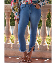Maanga skinny jeans showing clean pencil silhouette and full-length cut