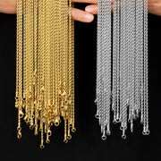 3mm Twisted Rope Chain Necklace in 18K PVD gold-plated stainless steel
