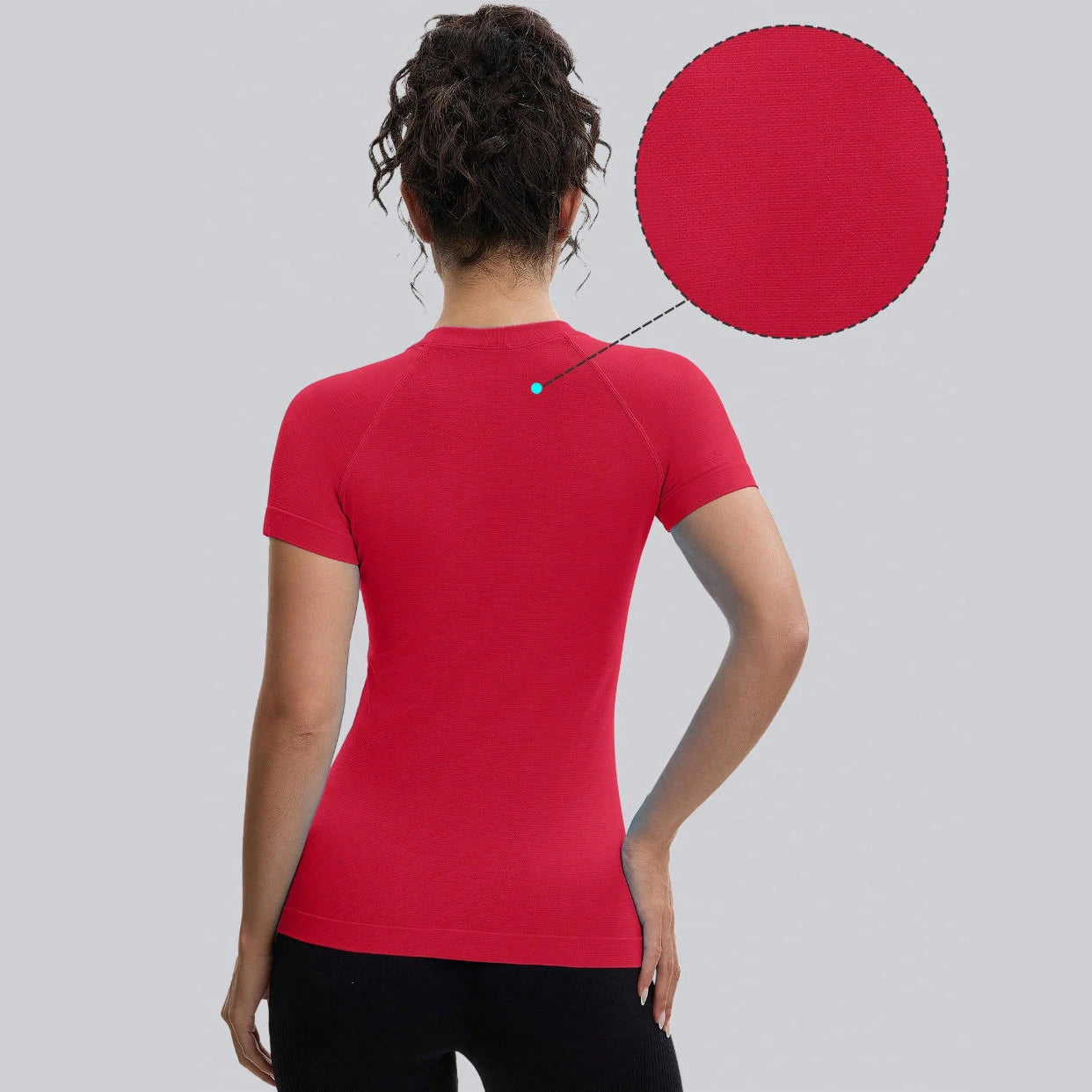 Women's Lightweight Breathable Athletic Gym Shirt Seamless Short Sleeve Workout Tops Yoga Workout Shirts