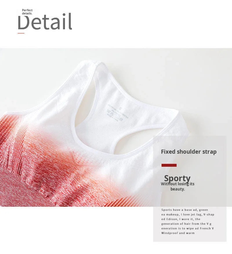 Women's Seamless Tie-Dye Yoga Bra High Elastic Breathable Quick-Dry Sports Bra for Fitness Running