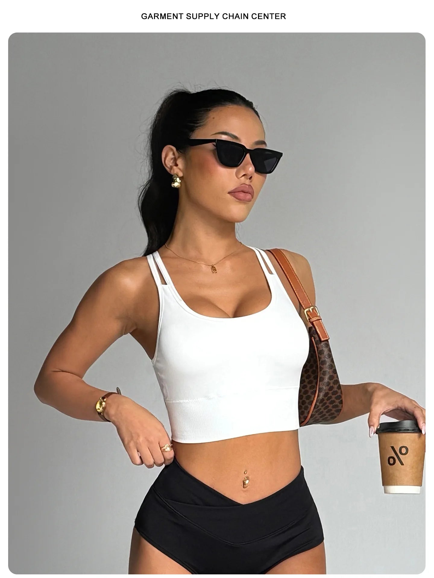 Women's Fitness High-Intensity Breathable Yoga Sports Bra Shock-Proof Fixed Cup with Removable Chest Pads