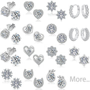 Moissanite Stud Earrings featuring secure claw setting