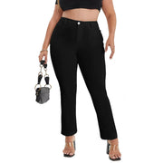 Plus Size Skinny Ripped Jeans in Black
