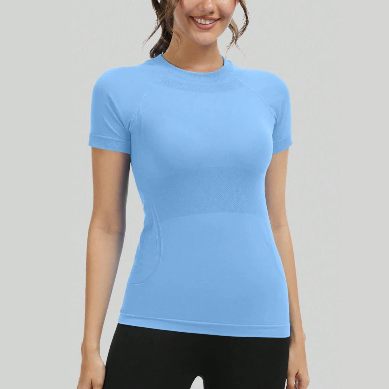Workout Shirts for Women, Workout Tops for Women, Yoga Short Sleeve Shirts Soft Seamless Gym Shirts
