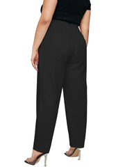 High waist denim jeans featuring loose straight wide-leg silhouette