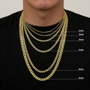 5MM curb chain necklace with smooth polished links catching light