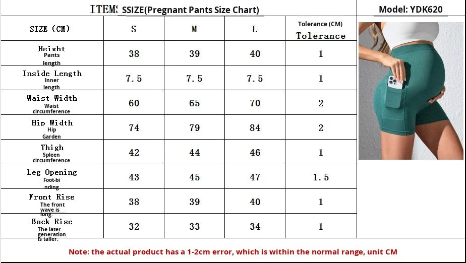 Maternity High Waist Support Workout Yoga Shorts With Pocket Soft Stretch Lightweight Shorts for Pregnancy Fitness Pilates