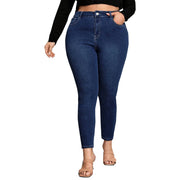 Maanga dark blue denim jeans in soft polyester-cotton blend