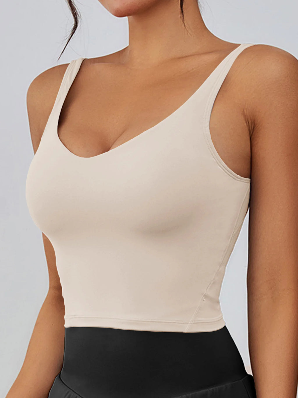 Women's Breathable High Support Yoga Sports Bra With Removable Chest Pads Lightweight Sleeveless Tank Tops for Workout Running