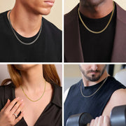 Tarnish-resistant 316L stainless steel Cuban link chain necklace