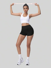 Scrunch butt yoga shorts with smooth seamless construction