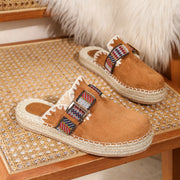 Lightweight slip-on summer sandals with flat profile