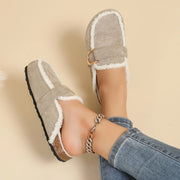 Bohemian thick-soled slippers with cushioned rubber outsole