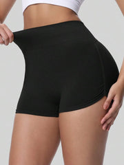 Seamless yoga shorts with 3-inch inseam for movement