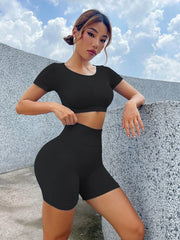 Seamless Yoga Set skinny-fit two-piece for yoga and gym sessions