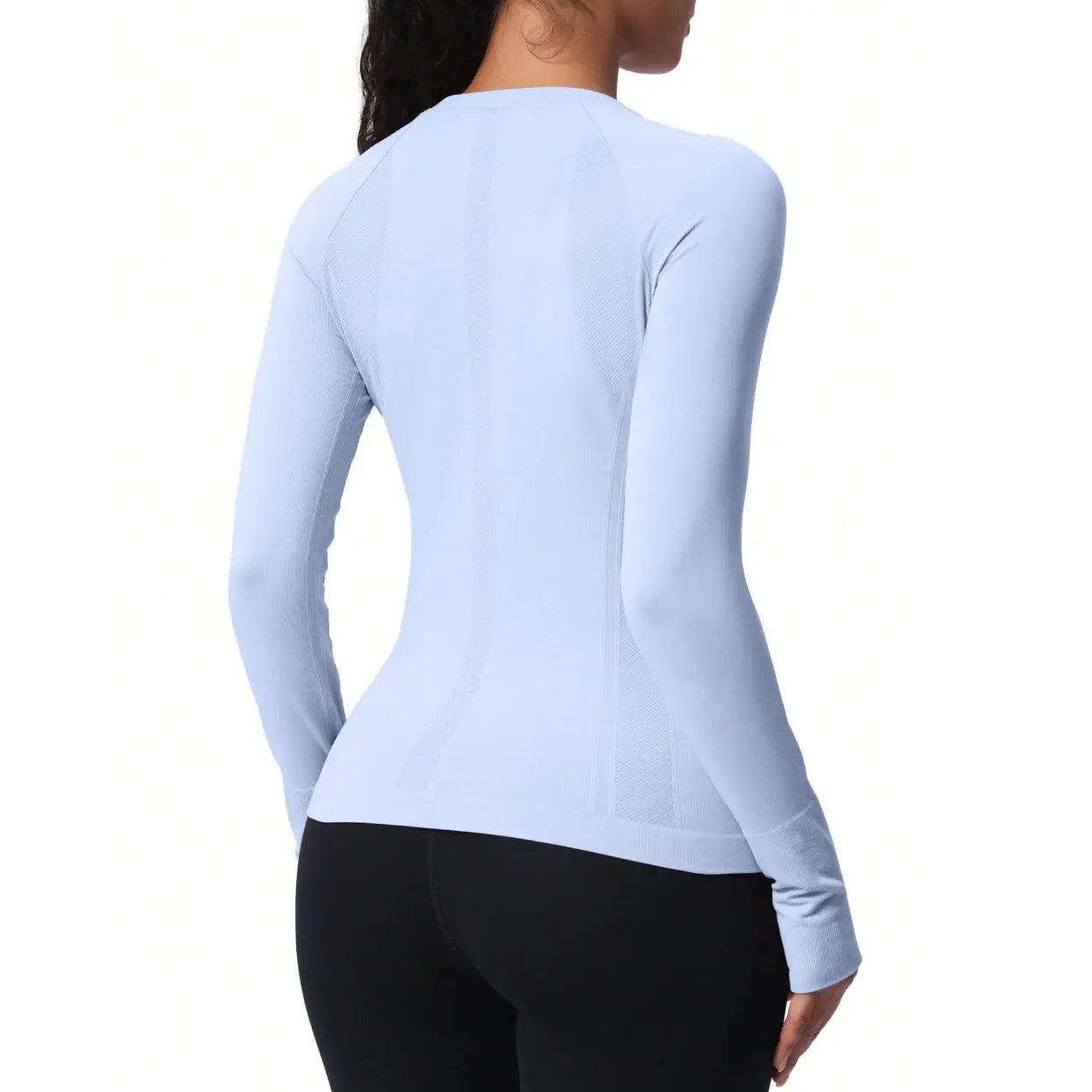 Women's Seamless Gym Athletic Shirts Long Sleeve Workout Tops Quick Dry Yoga Tops-Lightweight & Breathable