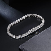 Classic CZ tennis bracelet in Silverly with even, sparkling row of CZ
