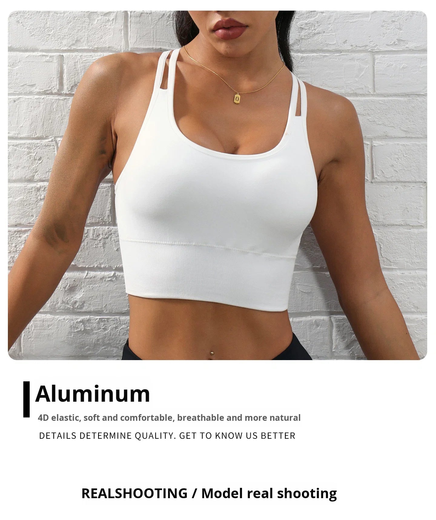 Women's Fitness High-Intensity Breathable Yoga Sports Bra Shock-Proof Fixed Cup with Removable Chest Pads