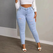 Full-Length Mom Jeans in medium wash denim