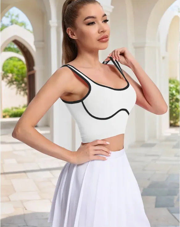 Women's Quick-Dry Yoga Tank Top with Removable Pads
