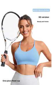 High-impact sports bra with lightweight breathable fabric
