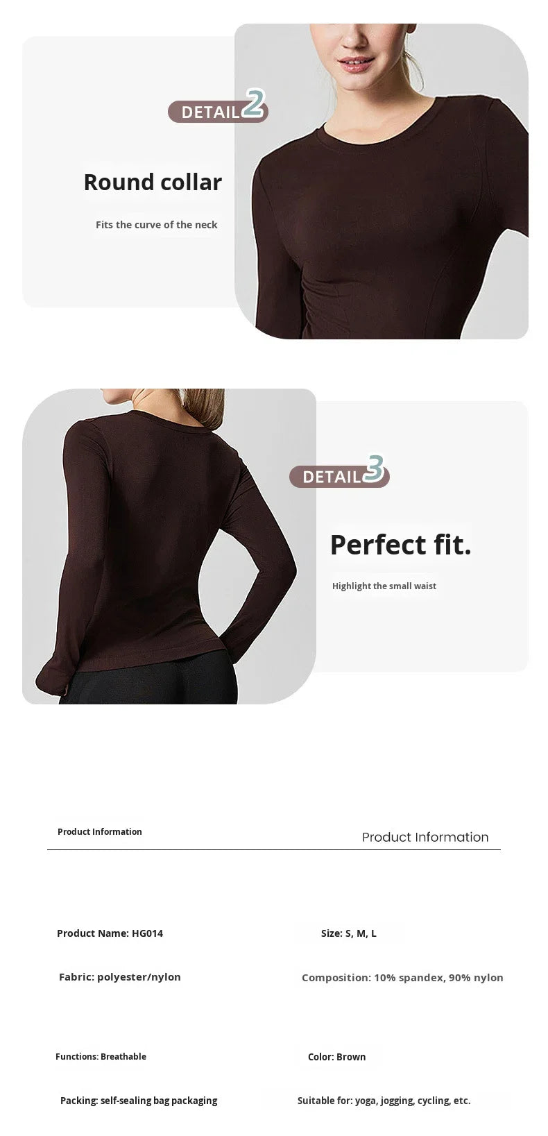 Women's Long Sleeve Workout Tops for Women Yoga Sports Athletic Gym Tops Yoga Daily Gym
