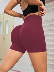 Maanga high waisted yoga shorts with tummy control waistband