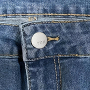 Vintage casual wide leg flare jeans, medium bleach stone wash