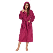 Pink flannel bridesmaid bathrobe in super soft fleece