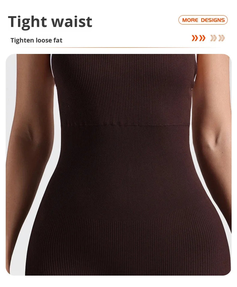 Women Seamless Quick-Drying Cross-Back Design Jumpsuit Contrasting Color Straps One-Piece Shorts