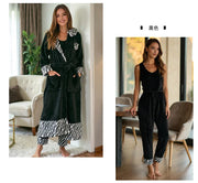Soft plush flannel pajama pieces from the 5-piece set