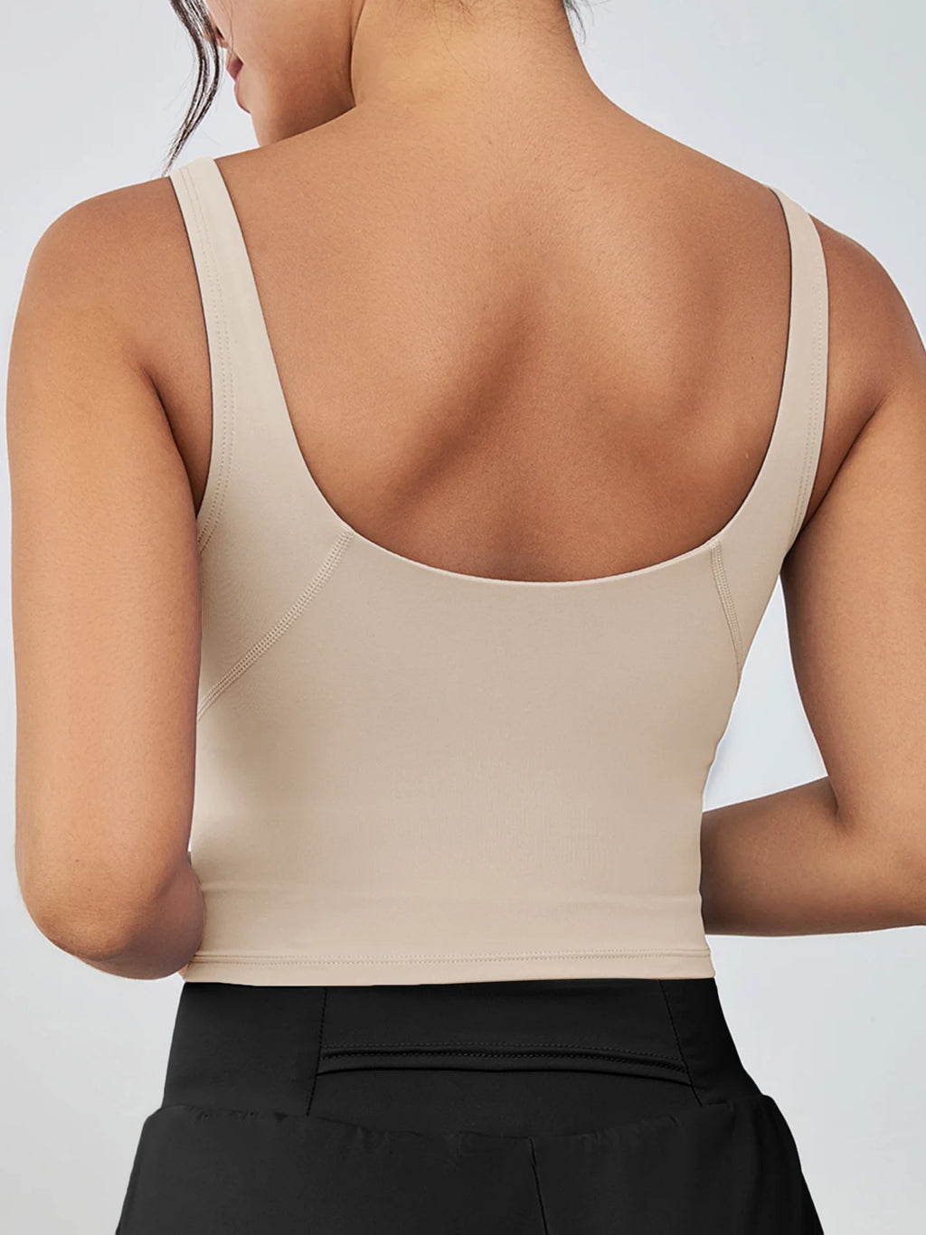 Women's Breathable High Support Yoga Sports Bra With Removable Chest Pads Lightweight Sleeveless Tank Tops for Workout Running