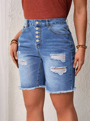 Straight regular fit denim shorts for warm summer days