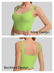 Quick-dry activewear tank top in a smooth seamless build