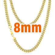 Cuban Link Chain Necklace in gold, bold 8mm width