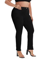 Plus Size Ripped Skinny Jeans in soft stretch denim
