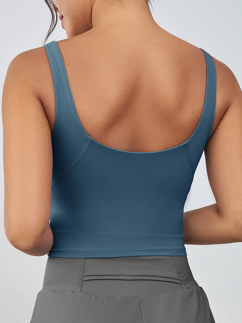 Women's Breathable High Support Yoga Sports Bra With Removable Chest Pads Lightweight Sleeveless Tank Tops for Workout Running